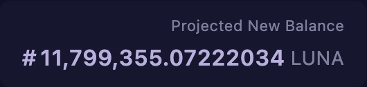 Projected Balance